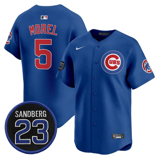 Christopher Morel Jersey #5 Chicago Cubs Ryne Sandberg Tribute Stitched Royal by My Store