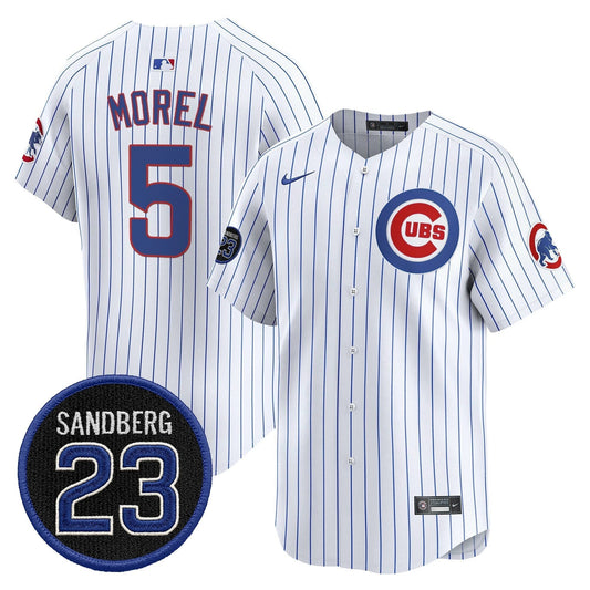 Christopher Morel Jersey #5 Chicago Cubs Ryne Sandberg Tribute Stitched Stripe by My Store