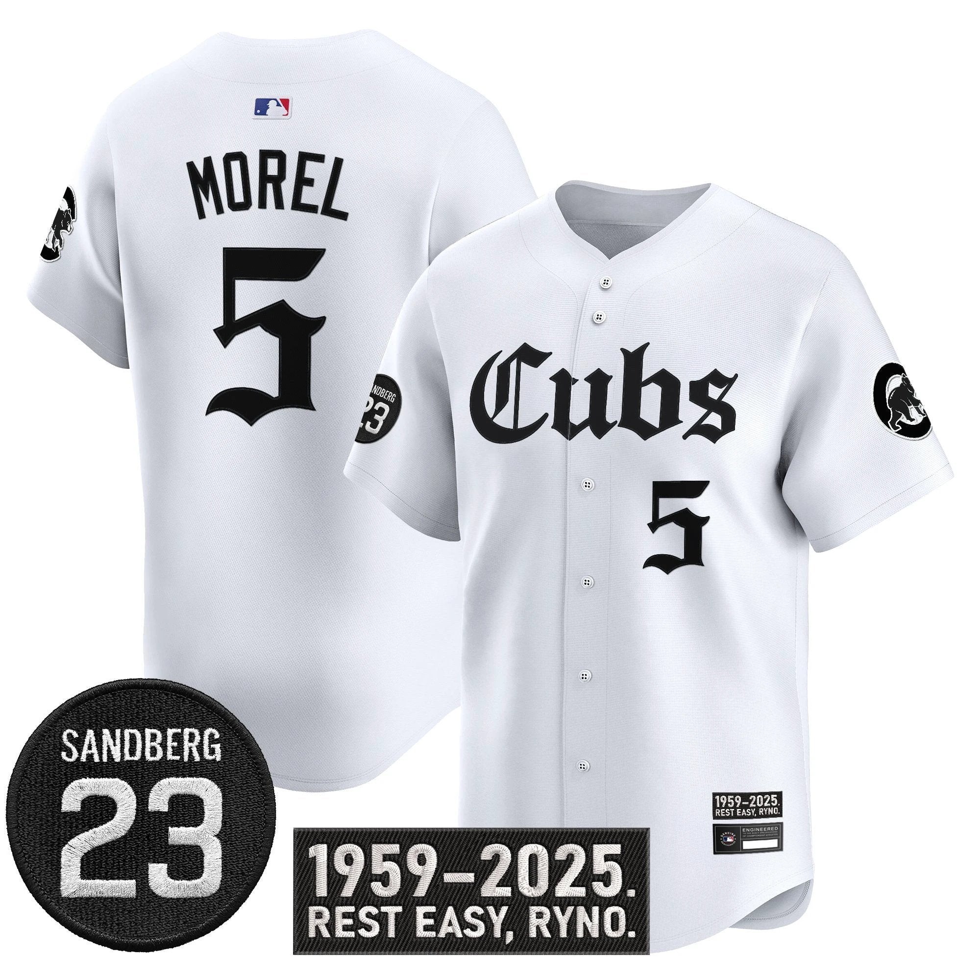 Christopher Morel Jersey #5 Chicago Cubs Ryne Sandberg Tribute Stitched White by My Store