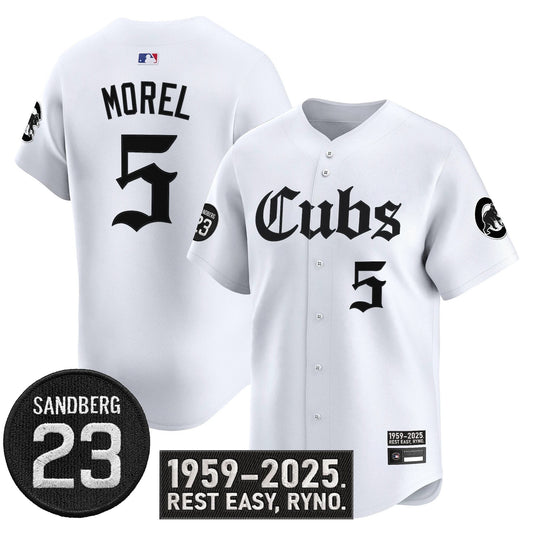 Christopher Morel Jersey #5 Chicago Cubs Ryne Sandberg Tribute Stitched White by My Store