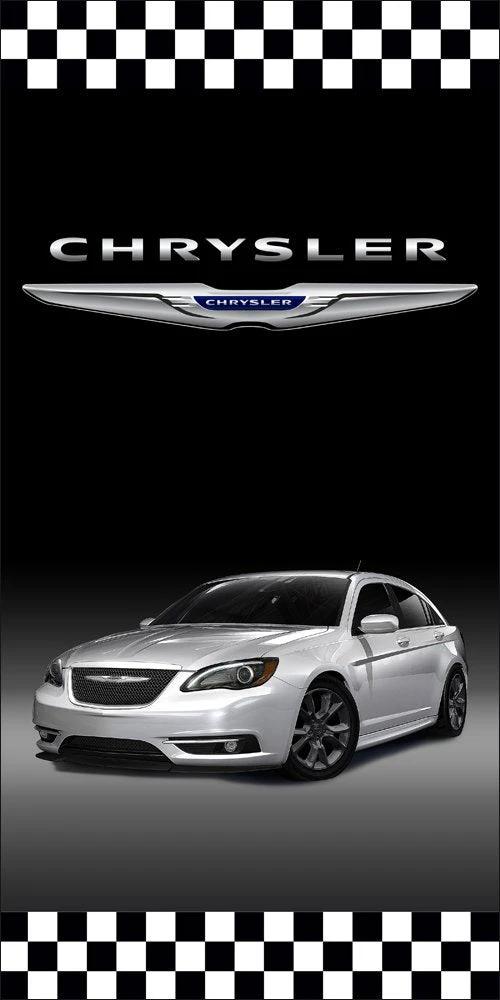 Chrysler Black Flag Vertical 3X5 Ft Polyester Banner USA 90x150cm by flagsjustdoit