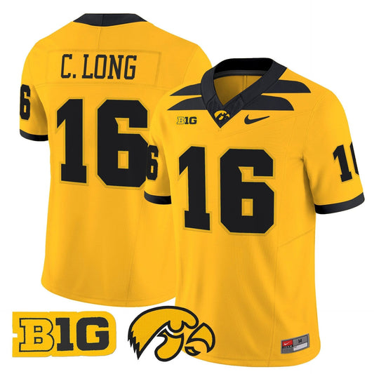 Chuck Long Jersey #16 Iowa Hawkeyes 2025 Limited Stitched Gold by My Store