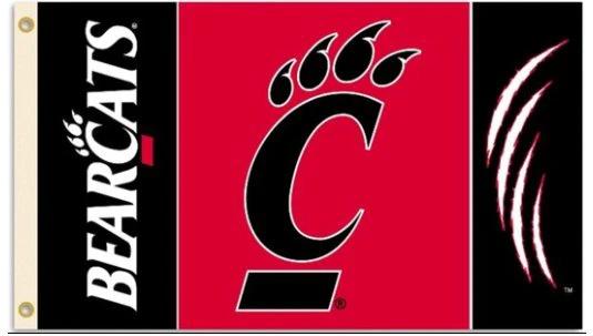 Cincinnati Bearcats Club Flag 3X5ft Banner USA Polyester with 2 Brass Grommets by flagsjustdoit