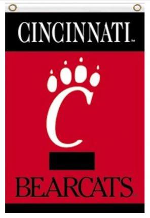 Cincinnati Bearcats Sport Flag 3X5ft Banner USA Polyester with 2 Brass Grommets by flagsjustdoit