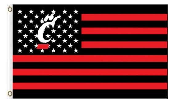 Cincinnati Bearcats Star Nation Flag 3X5ft Banner USA Polyester with 2 Brass Grommets by flagsjustdoit