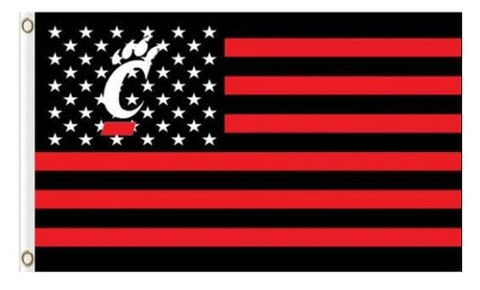 Cincinnati Bearcats Star Nation Flag 3X5ft Banner USA Polyester with 2 Brass Grommets by flagsjustdoit