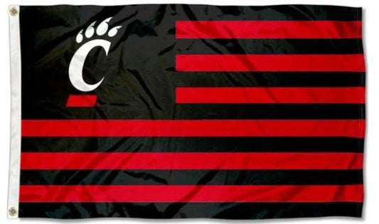 Cincinnati Bearcats Stars and Stripes Nation flag 3X5ft Banner USA Polyester with 2 Brass Grommets by flagsjustdoit