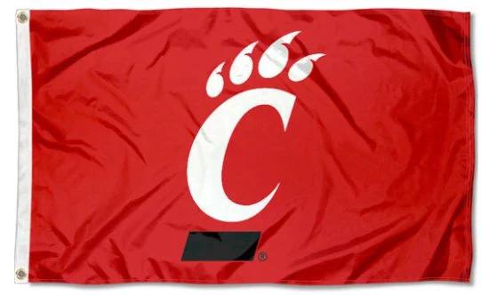 Cincinnati Bearcats Team Flag 3X5ft Banner USA Polyester with 2 Brass Grommets by flagsjustdoit
