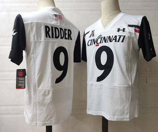 Cincinnati Bearcats #9 Desmond Ridder NCAA Football Jersey White by My Store