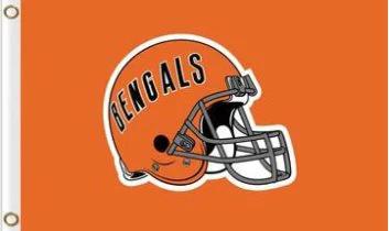 Cincinnati Bengals Helmet Flag 3X5 Ft Polyester Banner USA 90x150cm by flagsjustdoit