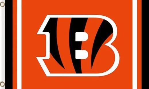 Cincinnati Bengals Logo Two Strip Flag 3X5 Ft Polyester Banner USA 90x150cm by flagsjustdoit