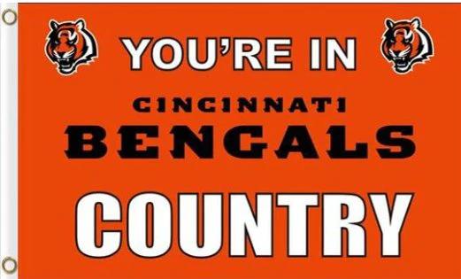 Cincinnati Bengals US Flag 3X5 Ft Polyester Banner USA 90x150cm by flagsjustdoit