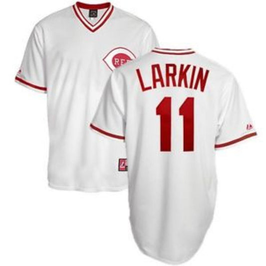 Cincinnati Reds Barry Larkin White Throwback Pullover Jersey by My Store
