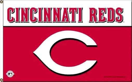 Cincinnati Reds House Flag 3X5Ft Banner USA Polyester with Brass Grommets by flagsjustdoit