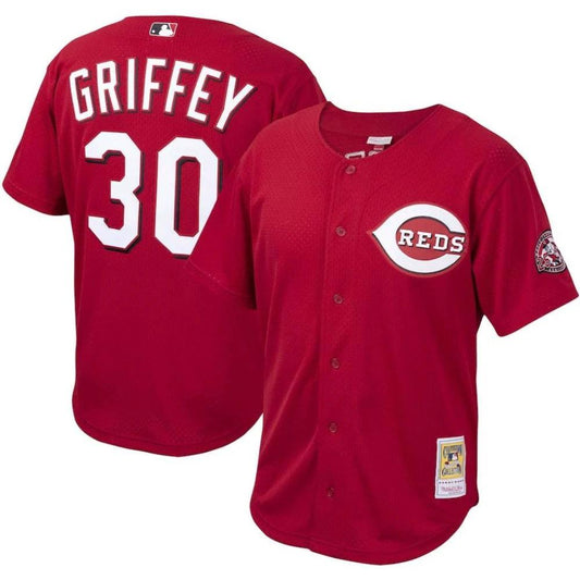 Cincinnati Reds Ken Griffey Jr Red Throwback Mesh Jersey by My Store