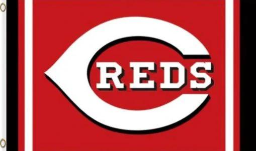 Cincinnati Reds Logo Flag 3X5Ft Banner USA Polyester with Brass Grommets by flagsjustdoit