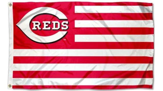 Cincinnati Reds Nation Flag 3X5Ft Banner USA Polyester with Brass Grommets by flagsjustdoit