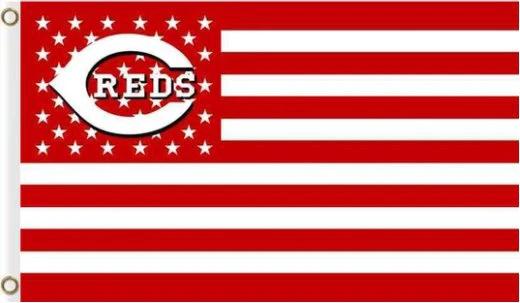 Cincinnati Reds Star Flag 3X5Ft Banner USA Polyester with Brass Grommets by flagsjustdoit