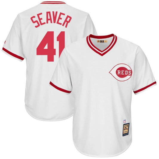 Cincinnati Reds Tom Seaver White Throwback Pullover Jersey by My Store