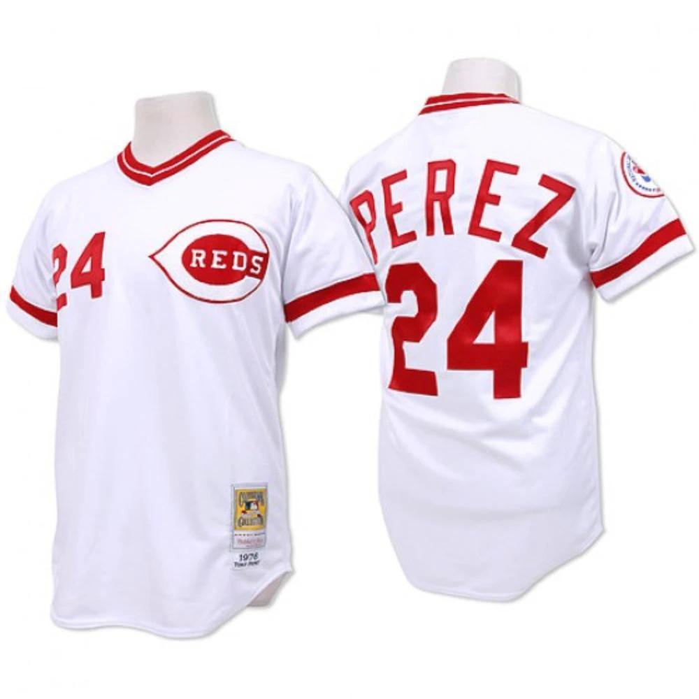 Cincinnati Reds Tony Perez White 1978 Throwback Pullover Jersey by My Store