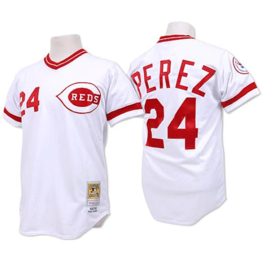 Cincinnati Reds Tony Perez White 1978 Throwback Pullover Jersey by My Store