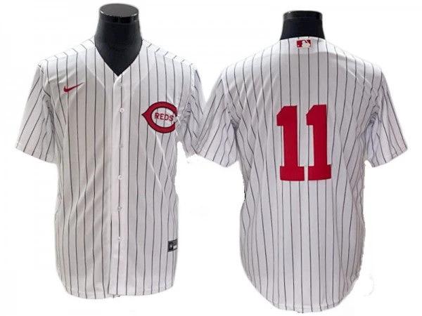 Cincinnati Reds #11 Barry Larkin White At Field Of Dreams Game Jersey by My Store