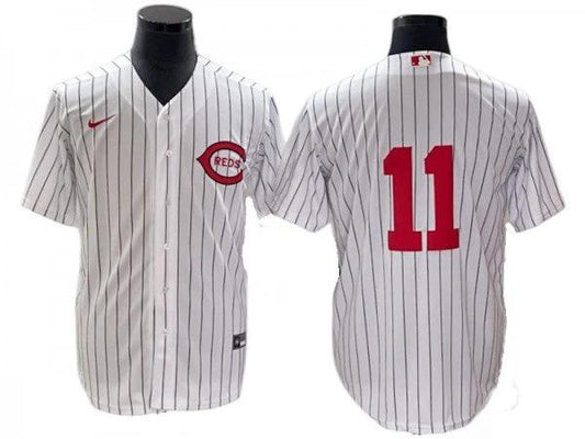 Cincinnati Reds #11 Barry Larkin White At Field Of Dreams Game Jersey by My Store