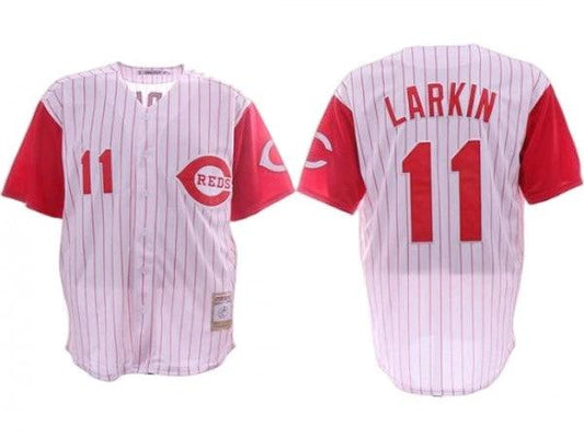Cincinnati Reds #11 Barry Larkin White At Field Of Dreams Game Jersey by My Store