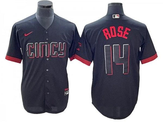 Cincinnati Reds #14 Pete Rose Black City Connect Limited Jersey by My Store