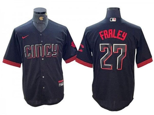 Cincinnati Reds #27 Jake Fraley Black City Connect Limited Jersey by My Store