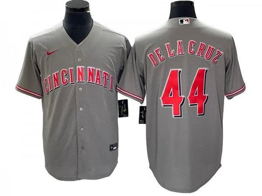 Cincinnati Reds #44 Elly De La Cruz Gray Cool Base Jersey by My Store