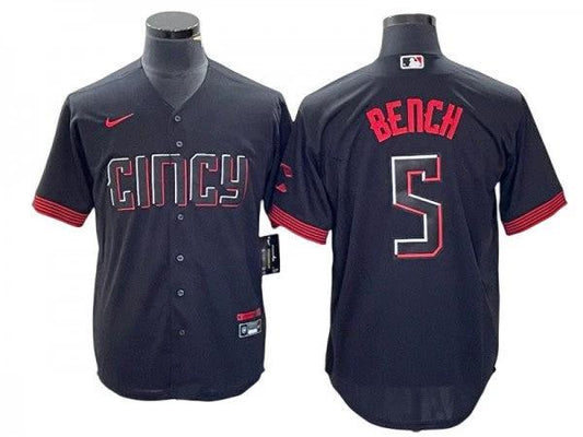 Cincinnati Reds #5 Johnny Bench Black City Connect Limited Jersey by My Store