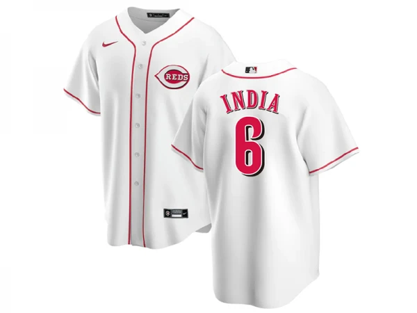 Cincinnati Reds #6 Jonathan India White Home Cool Base Jersey by My Store