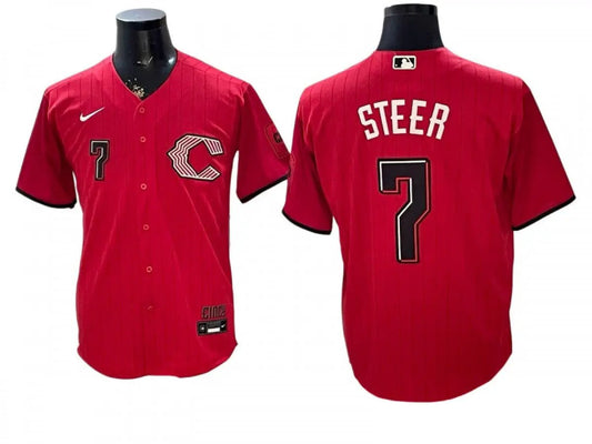 Cincinnati Reds #7 Spencer Steer 2026 City Connect Limited Jersey - Red by My Store