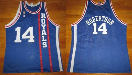 Cincinnati Royals #14 Oscar Robertson Blue Stitched Basketball Jersey by My store basketball