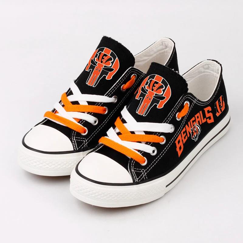 Cincinnati Bengals Low Top Canvas Sport Sneakers Shoes For Men Women Fans by Crocs