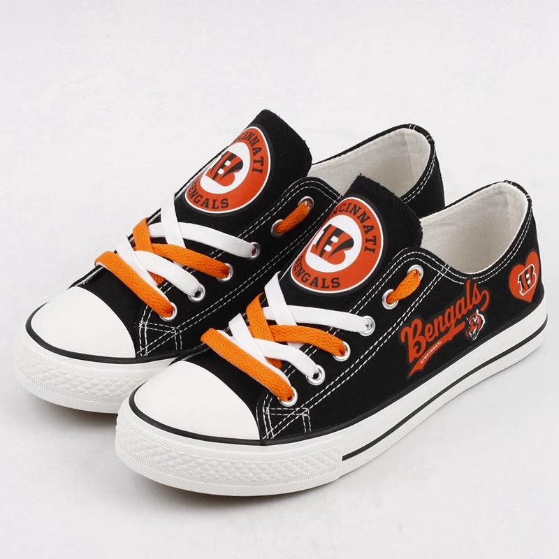 Cincinnati Bengals Low Top Canvas Sport Sneakers Shoes For Men Women Fans by Crocs