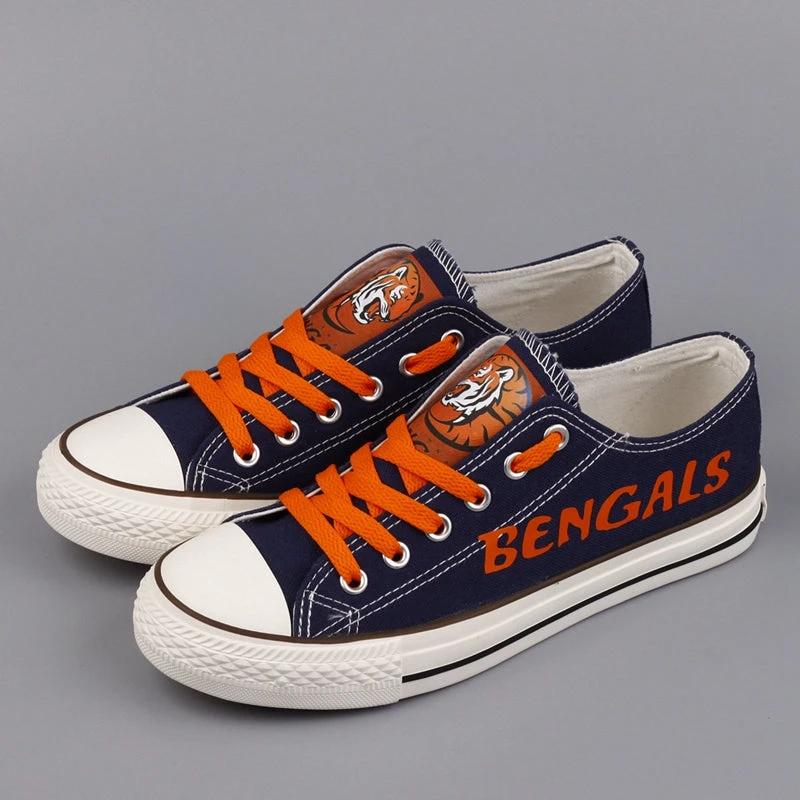 Cincinnati Bengals Low Top Canvas Sport Sneakers Shoes For Men Women Fans by Crocs