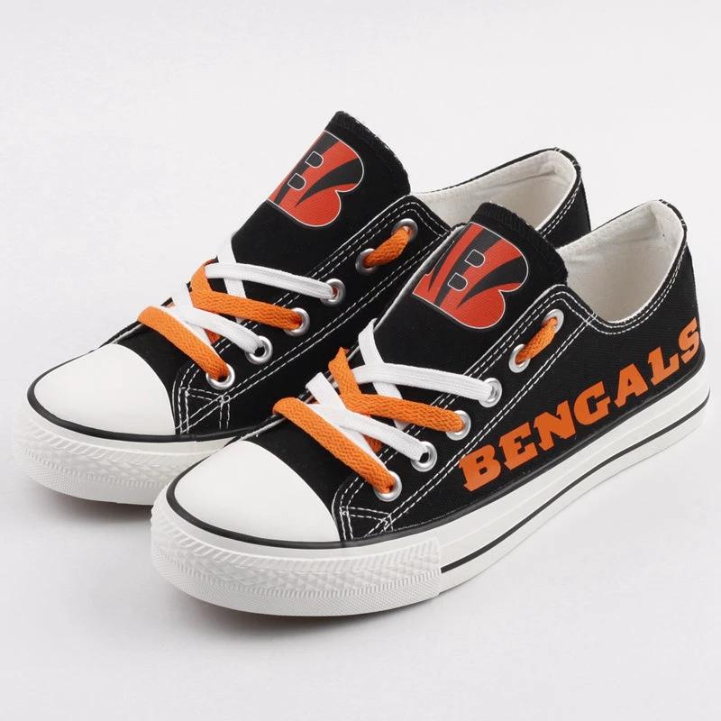 Cincinnati Bengals Low Top Canvas Sport Sneakers Shoes For Men Women Fans by Crocs