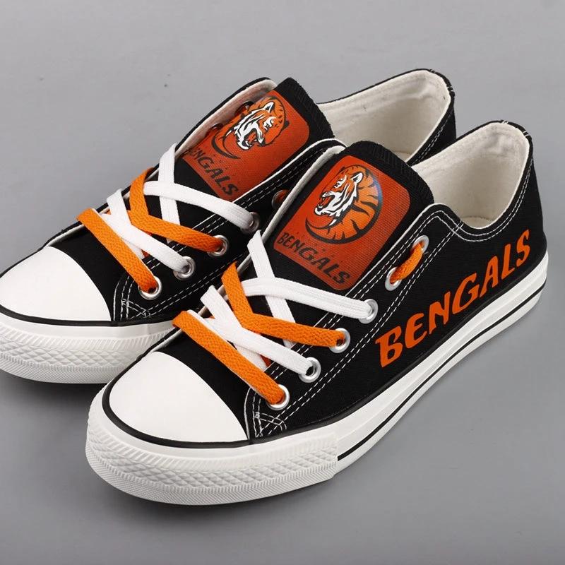 Cincinnati Bengals Low Top Canvas Sport Sneakers Shoes For Men Women Fans by Crocs