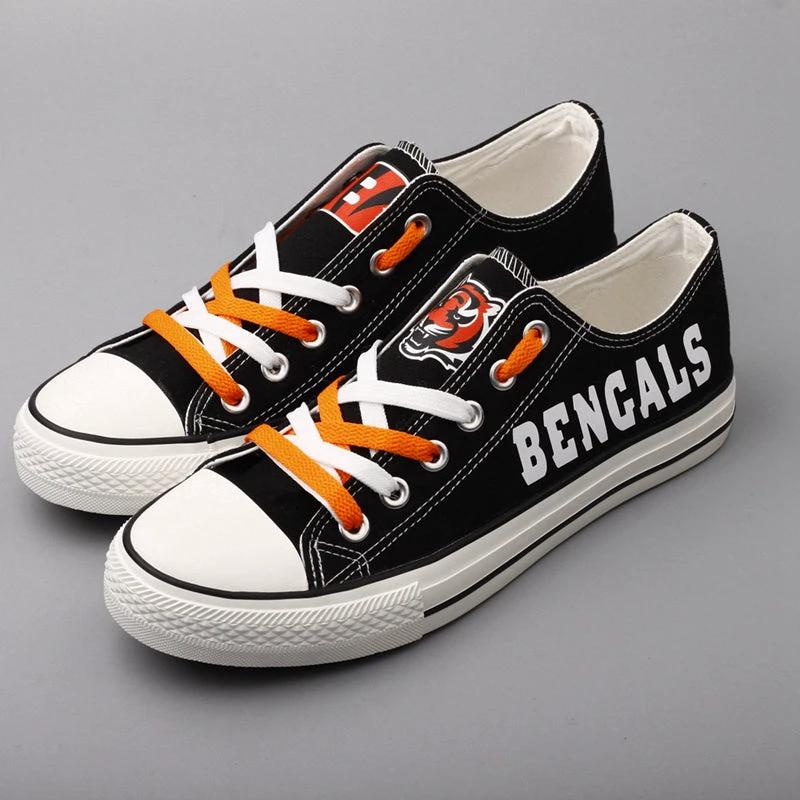 Cincinnati Bengals Low Top Canvas Sport Sneakers Shoes For Men Women Fans by Crocs
