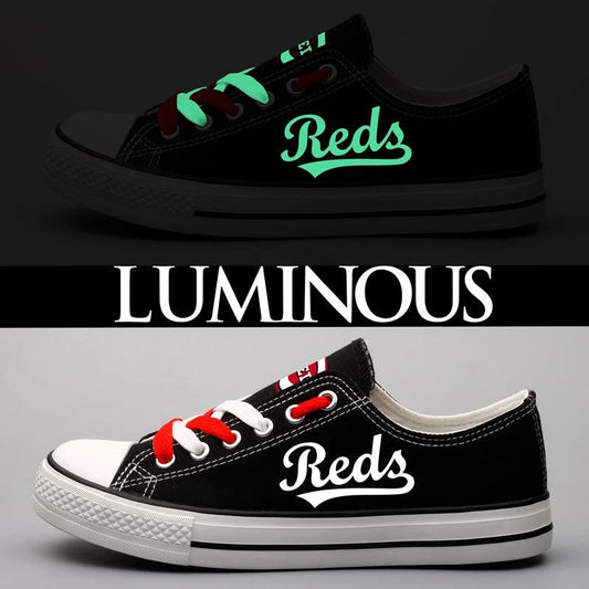 Cincinnati Reds Limited Print Low Top Canvas Shoes Sport Sneakers For Men Women Fans by Crocs