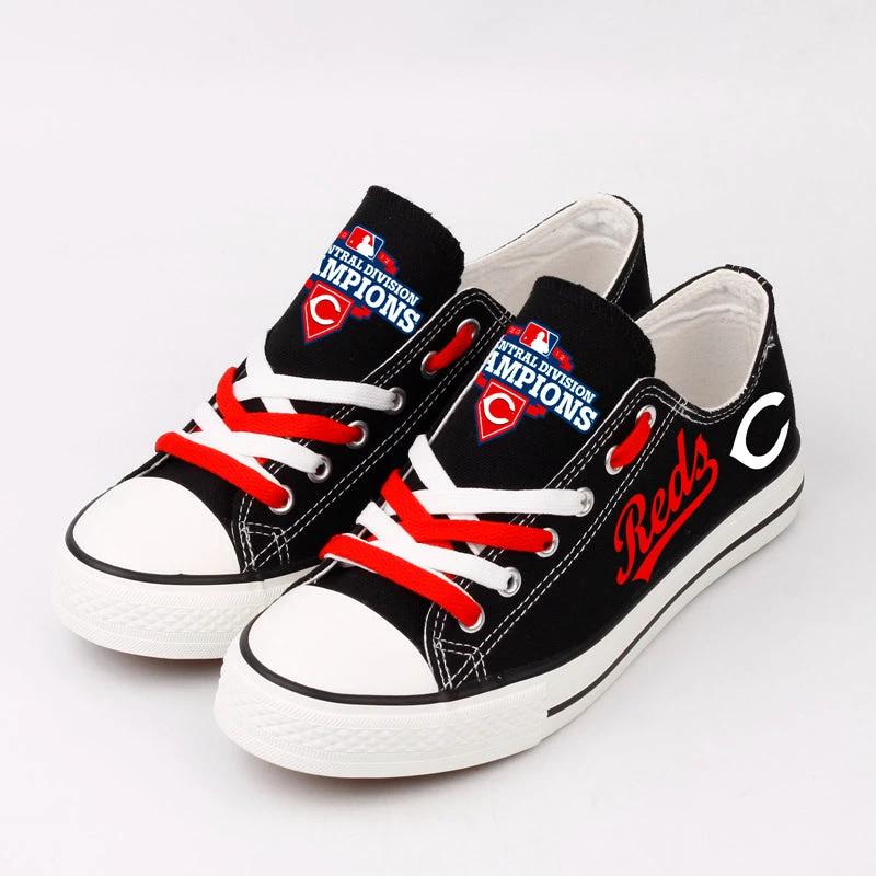 Cincinnati Reds Limited Print Low Top Canvas Shoes Sport Sneakers For Men Women Fans by Crocs