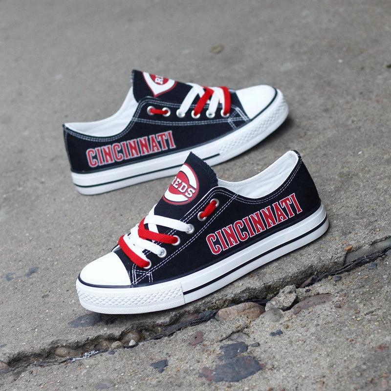 Cincinnati Reds Limited Print Low Top Canvas Shoes Sport Sneakers For Men Women Fans by Crocs