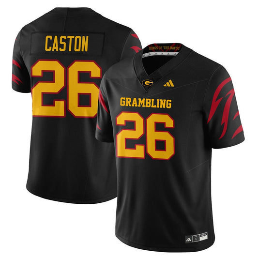 Cisco Caston Jersey #26 Grambling State Football 2025 Special Stitched Black by My Store NCAA Football Jerseys