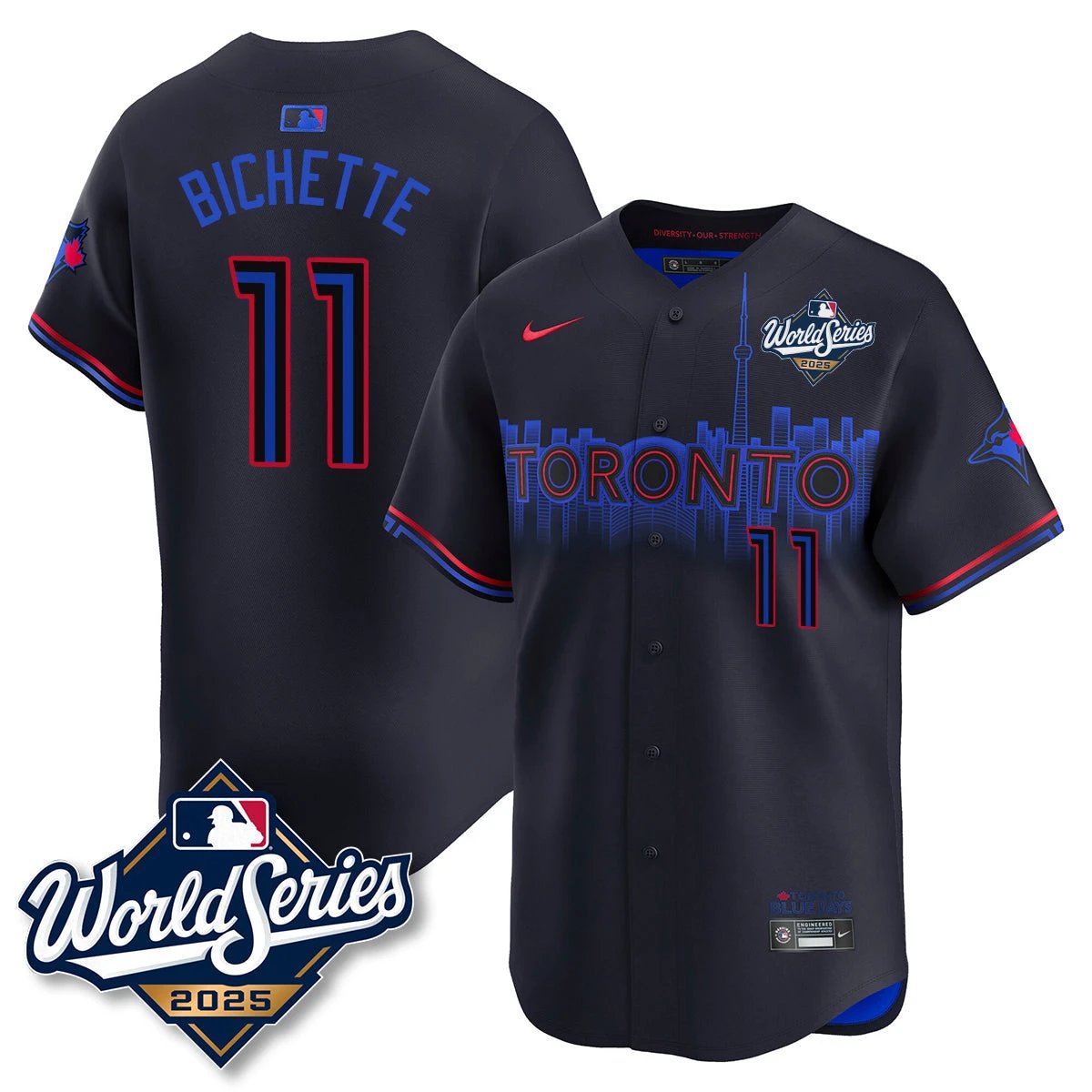Toronto Blue Jays 2025 World Series Jersey - All Stitched by Toronto Blue Jays