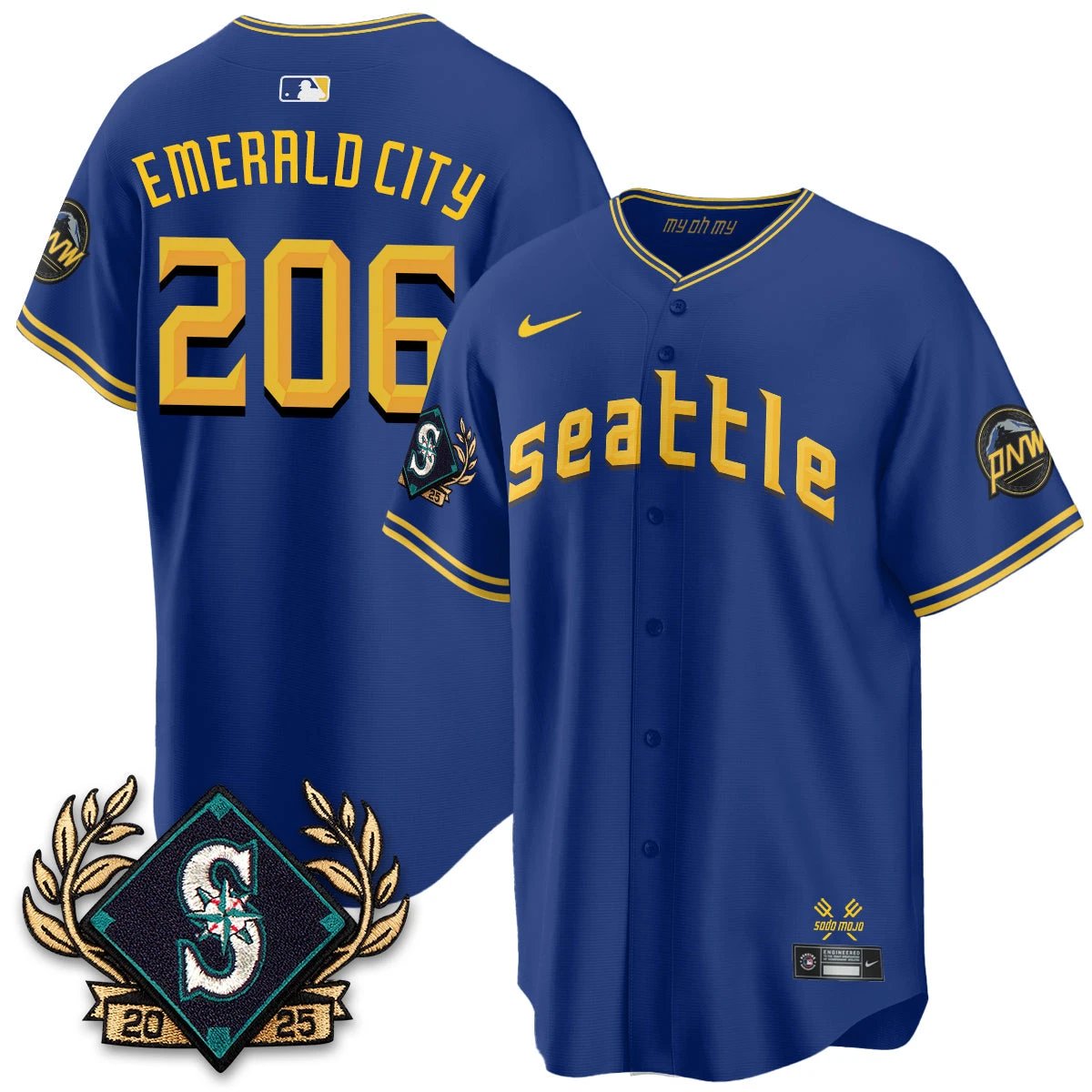 Seattle Mariners 2025 Series Champions Jersey - All Stitched by Seattle Mariners