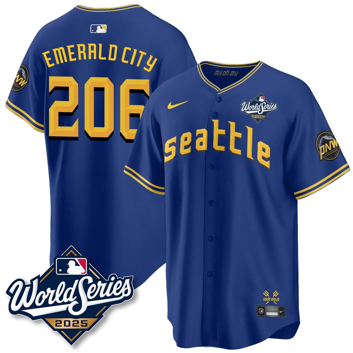 Seattle Mariners 2025 World Series Jersey - All Stitched by Seattle Mariners