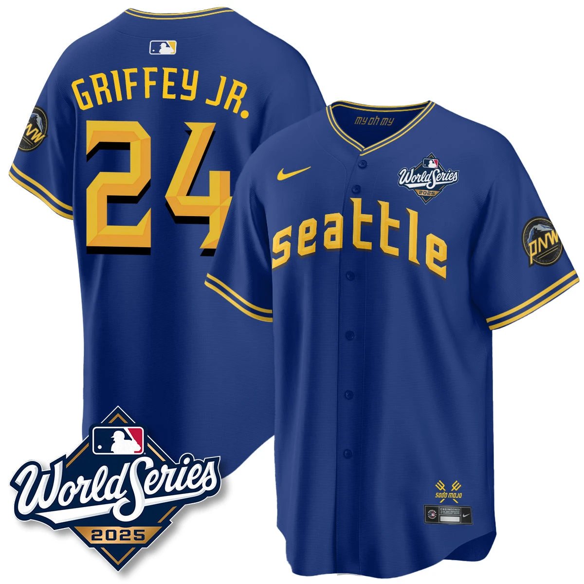 Seattle Mariners 2025 World Series Jersey - All Stitched by Seattle Mariners
