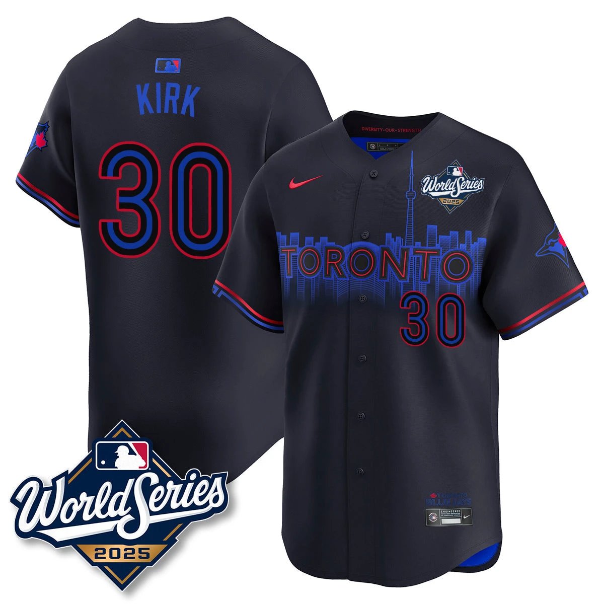 Toronto Blue Jays 2025 World Series Jersey - All Stitched by Toronto Blue Jays